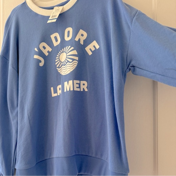 C&C California J'adore La Mer Sweatshirt Coastal Lagenlook - Picture 5 of 7